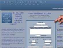 Tablet Screenshot of lawyerscanlaw.biz